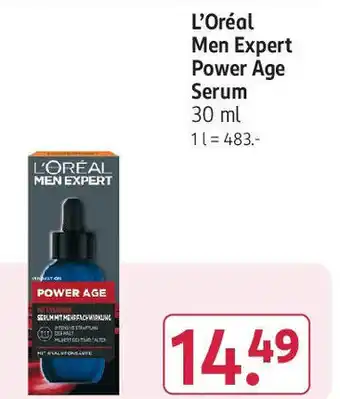 Rossmann L'Oréal Men Expert Power Age Serum 30 ml Angebot