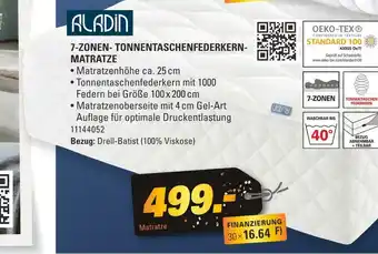 Höffner Aladin 7-zonen-tonnentaschenfederkern-matratze Angebot