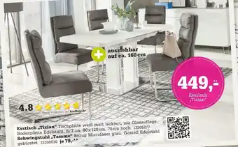Höffner Esstisch „tizian“ oder schwingstuhl „tamme“ Angebot