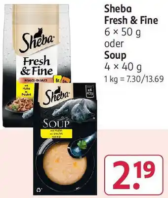 Rossmann Sheba Fresh & Fine 6x50 g oder Soup 4x40 g Angebot