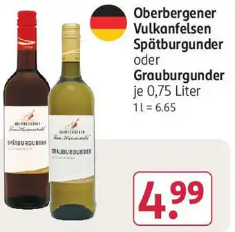 Rossmann Oberbergener Vulkanfelsen Spätburgunder oder Grauburgunder 0,75 Liter Angebot