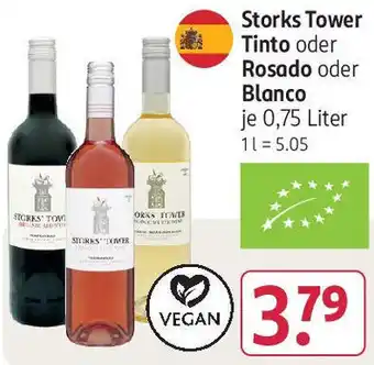 Rossmann Storks Tower Tinto oder Rosado oder Blanco 0,75 Liter Angebot