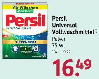 Rossmann Persil Universal Vollwaschmittel Pulver 75 WL Angebot