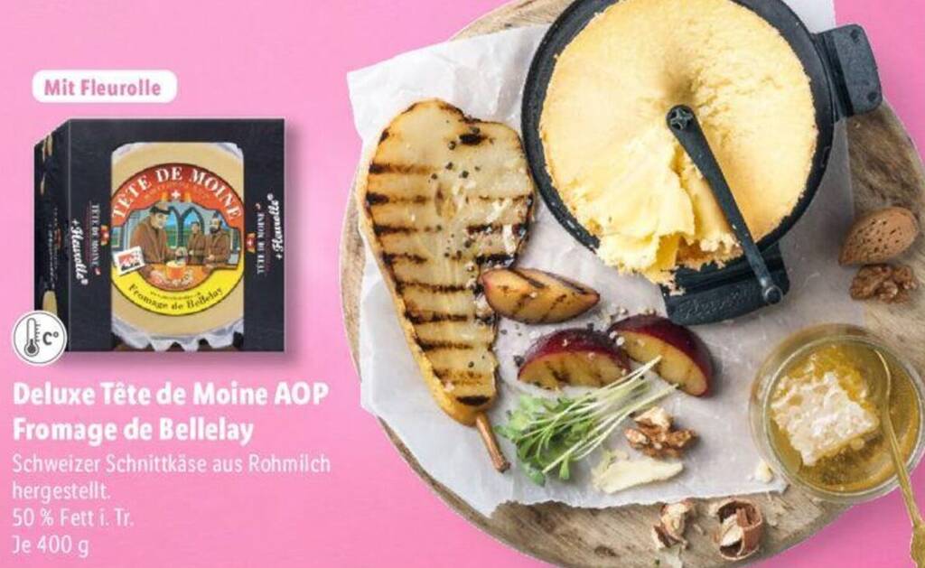 Deluxe Tête de Moine AOP Fromage de Bellelay 400 g Angebot bei Lidl