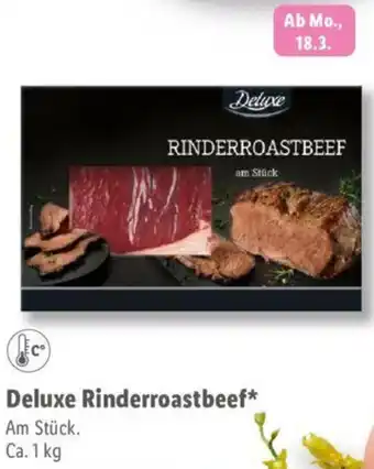 Lidl Deluxe Rinderroastbeef Ca. 1 kg Angebot