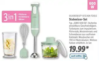 Lidl SILVERCREST KITCHEN TOOLS Stabmixer-Set ,,SSMS 600 E6" Angebot