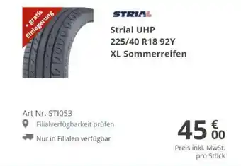 A.T.U. Strial UHP 225/40 R18 92Y XL Sommerreifen Angebot