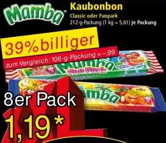 Norma Mamba Kaubonbon 212 g Packung Angebot