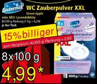 Norma Saubermax WC Zauberpulver XXL 8x100 g Packung Angebot