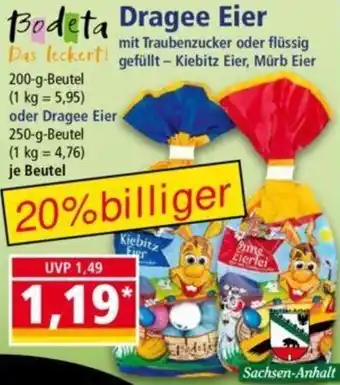 Norma Bodeta Dragee Eier 200/250 g Beutel Angebot