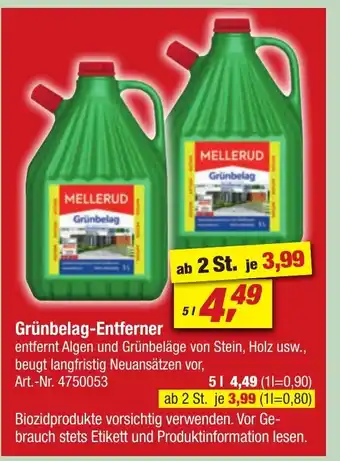 toom Baumarkt MELLERUD Grünbelag-Entferner 5L Angebot