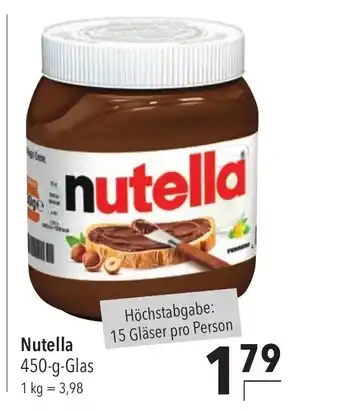 CITTI Markt Ferrero Nutella 450-g-Glas Angebot