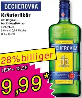 Norma BECHEROVKA Kräuterlikör 0,7 L Flasche Angebot
