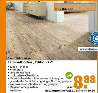 Globus Baumarkt Laminatboden Edition 7v Angebot