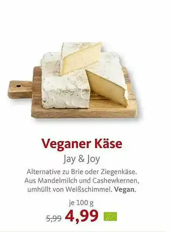 VollCorner Biomarkt Veganer Käse Jay & Joy Angebot