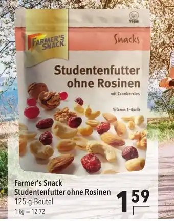 CITTI Markt Farmer's Snack Studentenfutter ohne Rosinen 125-g-Beutel Angebot