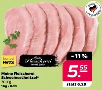 NETTO Meine Fleischerei Schweineschnitzel 700 g Angebot