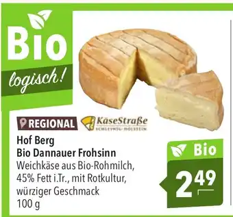 CITTI Markt Hof Berg Bio Dannauer Frohsinn 100 g Angebot