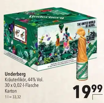 CITTI Markt Underberg Kräuterlikör, 44% Vol. 30 x 0,02-1-Flasche Angebot