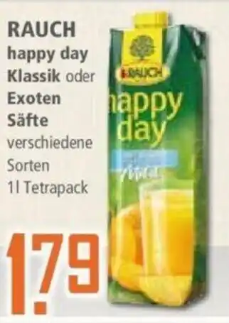 Klaas und Kock RAUCH happy day Klassik oder Exoten Säfte 11 Tetrapack Angebot