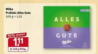 REWE Kaufpark Milka Pralinés Alles Gute Angebot