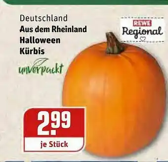 REWE Kaufpark Aus Dem Rheinland Halloween Kürbis Unverpackt Angebot