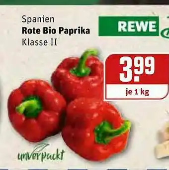 REWE Kaufpark Rewe Bio Rote Bio Paprika Angebot