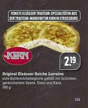 Scheck-in-Center Kirn Original Elsässer Quiche Lorraine Angebot