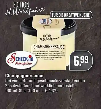 Scheck-in-Center Scheck-in Champagnersauce Angebot