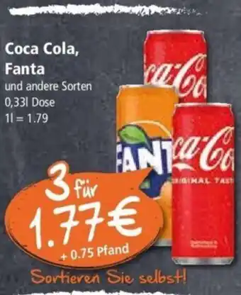 Klaas und Kock Coca Cola, Fanta 3*330ml Angebot