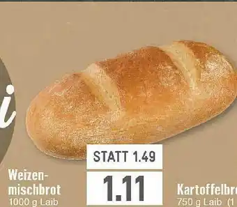 E-Center Weizen Mischbrot, Kartoffelbrot Angebot