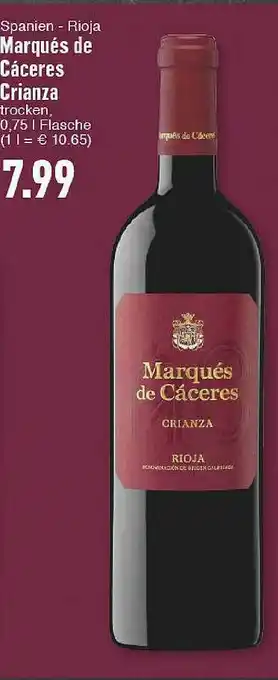 E-Center Marqués De Caceres Crianza Angebot