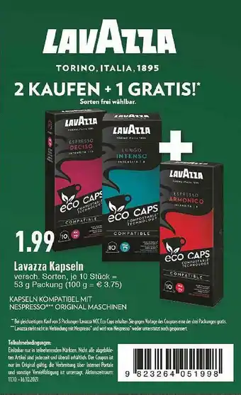 E-Center Lavazza Kapseln Angebot