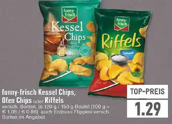 E-Center Funny Frisch Kessel Chips, Ofen Chips Oder Riffels Angebot