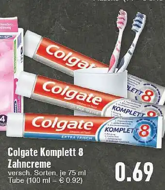 E-Center Colgate Komplett 8 Zahncreme Angebot