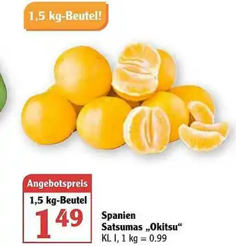 Globus Spanien Satsumas „okitsu” Angebot