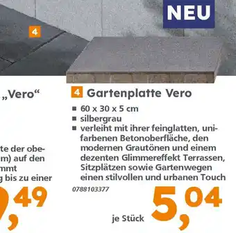 Globus Baumarkt 4 Gartenplatte "Vero" Angebot