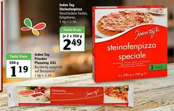 Globus Jeden Tag Frischer Pizzateig Xxl Jeden Tag Steinofenpizza Angebot