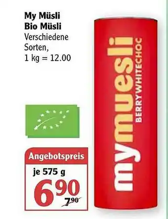 Globus My Müsli Bio Müsli Angebot