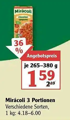 Globus Mirácoli 3 Portionen Angebot