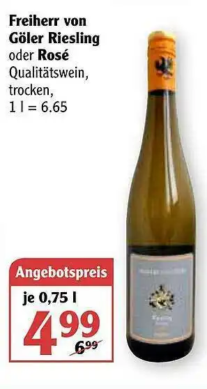 Globus Freiherr Von Göler Riesling Oder Rosé Angebot