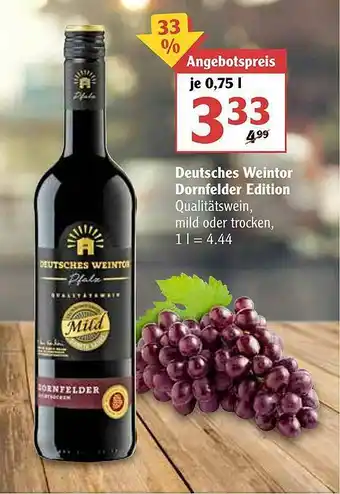 Globus Deutsches Weintor Dornfelder Edition Angebot