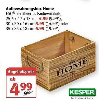 Globus Kesper Aufbewahrungsbox Home Angebot