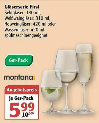 Globus Montana Gläserserie First Angebot