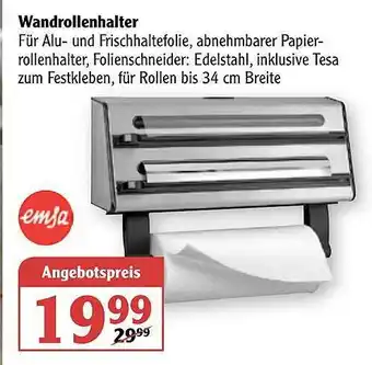 Globus Emsa Wandrollenhalter Angebot