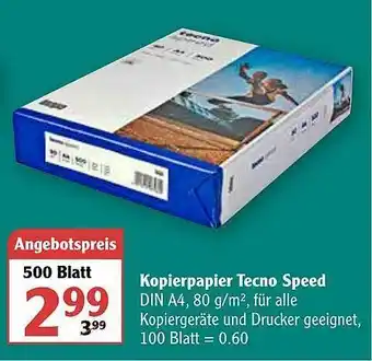 Globus Kopierpapier Tecno Speed Angebot