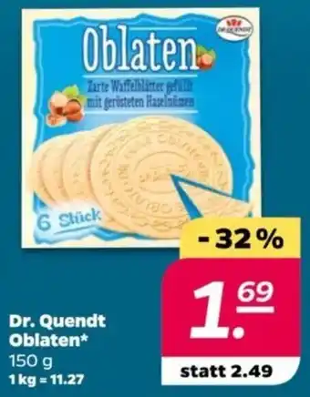 NETTO Dr. Quendt Oblaten 150 g Angebot