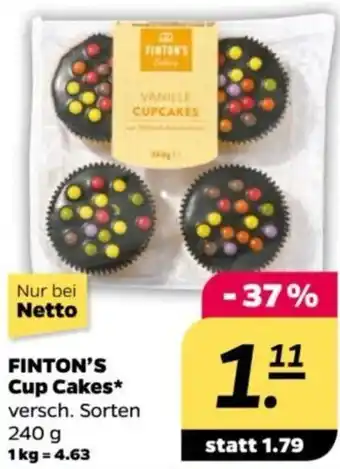 NETTO FINTON'S Cup Cakes 240 g Angebot