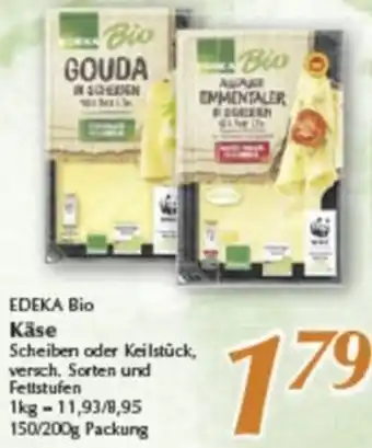 inkoop EDEKA Bio Käse 150/200 g Packung Angebot