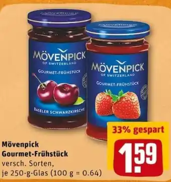 REWE PETZ Mövenpick Gourmet Frühstück 250g Glas Angebot